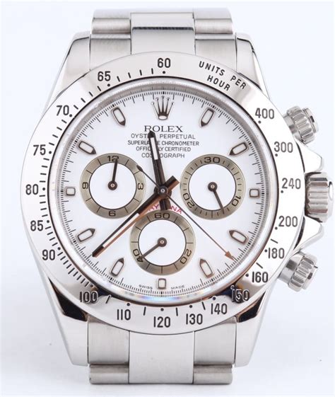 stainless daytona white face